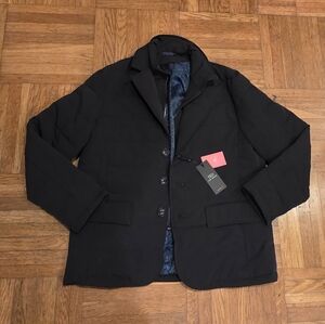 Ted Baker Black Quilted Jacket Water Resistant Men's Moder Fit Large